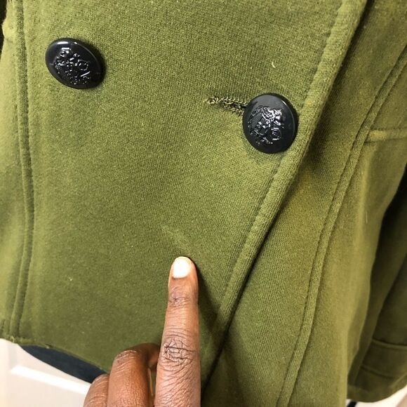 Mossimo Utility & Style Camo green button front jacket high collar jacket - Picture 4 of 14